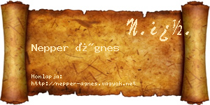 Nepper Ágnes névjegykártya